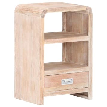 vidaXL Nachtkastje 40x30x60 cm massief acaciahout, Minder dan 45 cm, Verzenden, Nieuw, 55 tot 70 cm