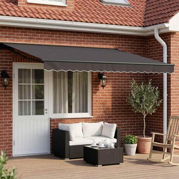 vidaXL Elektrisch Uittrekbaar Zonnescherm Antraciet 5 x 3 m, Verzenden, Nieuw