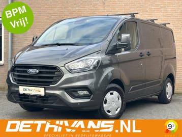 Ford Transit Custom 2.0TDCI 130PK Sortimo / Servicebus / Eur, Stof, Gebruikt, Zwart, Ford