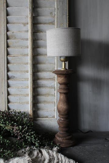 Hoge smalle baluster lampvoet naturel 45 cm, Ophalen of Verzenden, Nieuw