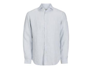 Veiling - Jack &amp; Jones Parker Linen Stripe Overhemd Skyw, Kleding | Heren, Nieuw