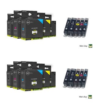 Geschikt AANBIEDING Canon pgi-5 en cli-8 serie10X MET CHIP, Nieuw, Cartridge, Inktmedia