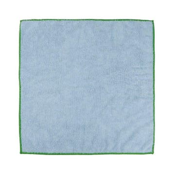 Microvezel Doekjes Blauw Met Groene Rand 40x40cm - Treb Towe, Verzenden, Nieuw, Overige kleuren, Overige typen