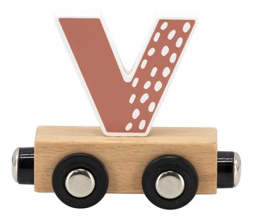 Tryco Houten Gekleurde Lettertrein - Letter V, Verzenden, Nieuw