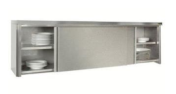 Wandkast met schuifdeuren RVS 304L | 22x47x56 HorecaTraders, Verzenden, Nieuw in verpakking