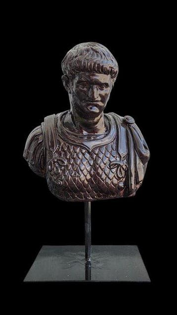sculptuur, Nerone - 28 cm - marmerpoeder