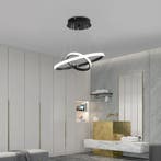 Moderne LED Hanglamp Zwart met 2 Ringen 32W, Verzenden, Nieuw