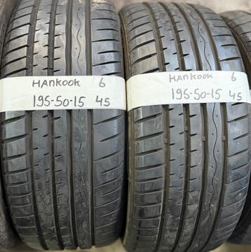 2x 195-50-15 Hankook Zomer 2x 6mm €45 Per Band 195 50 15, Auto-onderdelen, Banden en Velgen, Ophalen, Gebruikt, 15 inch, Band(en)