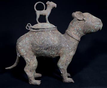 Figuur - Indrukwekkende Luipaard Fon - 50 cm - Benin