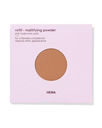 HEMA Navulling mattifying powder 25 golden caramel, Verzenden, Nieuw