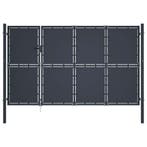 vidaXL Tuinpoort staal 350x150 cm antraciet, Tuin en Terras, Tuinpoorten, Verzenden, Nieuw