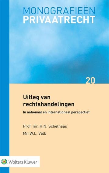 Uitleg Van Rechtshandelingen | H.N. Schelhaas | Nieuw, Ophalen of Verzenden, Nieuw, H.N. Schelhaas