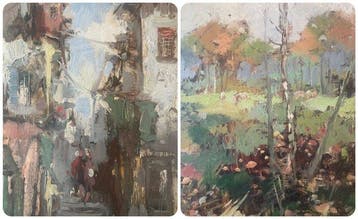 Theodorus (Dorus) van Oorschot (1910-1989) - 2 schilderijen,, Antiek en Kunst