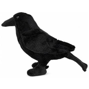 Pluche kraai/raaf knuffel - 18 cm - zwart - vogel, Verzenden, Nieuw