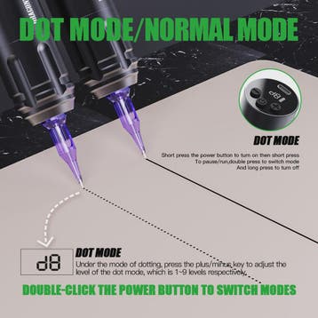 Dragonhawk A1 Draadloze Tattoopen Kit - Dual Modes, 1600mAh, Verzenden, Nieuw