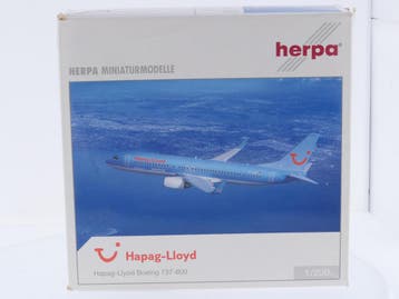 Schaal 1:200 Herpa 550352 Hapag-Lloyd Boeing 737-800 Reg...., Hobby en Vrije tijd, Ophalen of Verzenden, Zo goed als nieuw