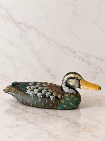 Lokeend - Large Hand-Carved & Hand-Painted Wooden Mallard