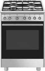 Smeg CX61GMXNLK gas fornuis - 60 cm - rvs - outlet, Witgoed en Apparatuur, Fornuizen, Verzenden, 60 cm of meer, Nieuw, 4 kookzones