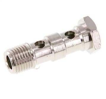 Banjobout 2-weg Vernikkeld Messing G1/4 Buitendraad 41mm, Verzenden, Nieuw
