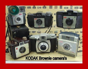 Kodak 7 stuks verschillende Kodak Brownie fototoestellen uit, Nieuw