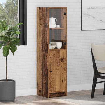 vidaXL Highboard Oud Hout 35 x 37 x 142 cm Bewerkt hout, Minder dan 50 cm, Verzenden, Nieuw, Minder dan 100 cm