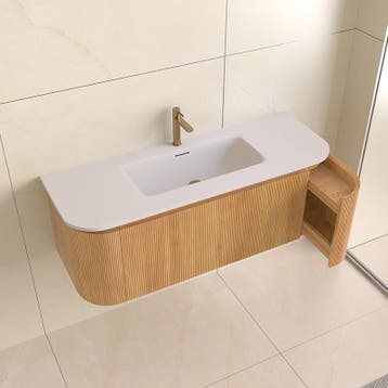 Sani Royal Eleganza Japandi rond badmeubel 120 cm, Nieuw