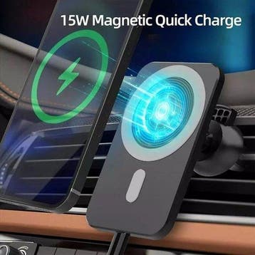 Telefoonhouder auto – Qi draadloze oplader 15W – MagSafe –, Ophalen of Verzenden, Nieuw