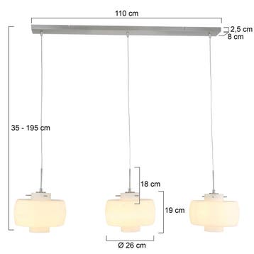 Steinhauer hanglamp Glass light 9313ST Sale, Ophalen, Nieuw, Overige materialen, Modern