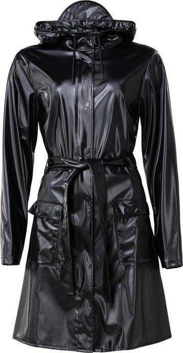 Rains - Maat L/XL Curve Jacket Regenjas Dames Shiny Zwart, Verzenden, Nieuw