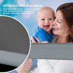 Bedhekje - 150 cm - Bedrand - Bedrail - Bedrek - Lichtgrijs, Kinderen en Baby's, Kinderkamer | Bedden, Verzenden, Zo goed als nieuw