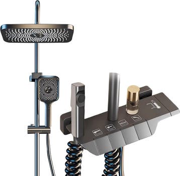 Regendoucheset RVS 30x20cm | Retourdeal 54% Korting, Ophalen of Verzenden, Nieuw, Rvs, Douche
