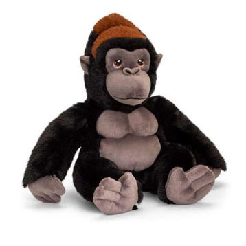 Gorilla knuffel zwart - pluche - 30 cm, Kinderen en Baby's, Verzenden, Nieuw