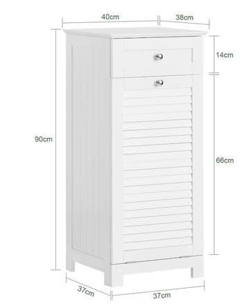 Badkamerkast met wasmand en lade – compacte opbergkast, Verzenden, Nieuw