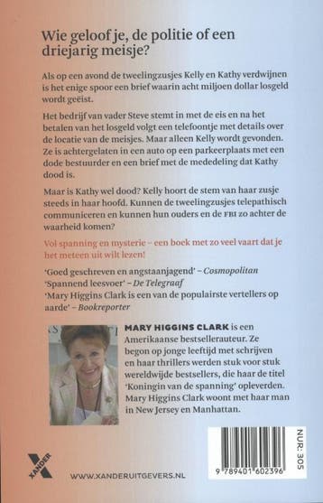 Tweelingzusje 9789401602396 Mary Higgins Clark, Verzenden, Gelezen, Mary Higgins Clark