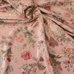 BA005 - Brokaatstof (Lampasso) Italiaans - Oudroze Zijde –