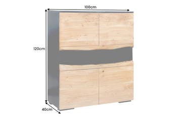 Highboard GRAND ACACIA 120 cm, acaciahout met natuurlijke, Ophalen of Verzenden, Nieuw