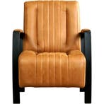Leren fauteuil Glamour - Vintage Cognac (cognac), Nieuw, Ophalen of Verzenden, 50 tot 75 cm, Industrieel, Modern, Retro