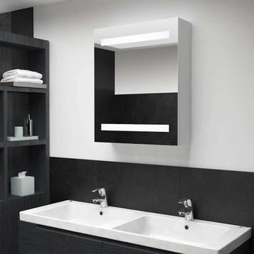 vidaXL Badkamerkast met spiegel en LED 50x13,5x60 cm, Verzenden, Nieuw