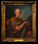 École Rococo (c. 1760) - Portrait de Gentilhomme en Hercule