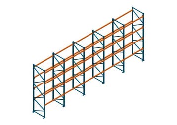 Voordeelrij Nedcon Palletstelling 4000x9725x1100mm hxbxd