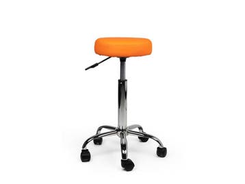 Tabouret Oranje - Standaard Zithoogte, In hoogte verstelbaar, Nieuw, Kunststof