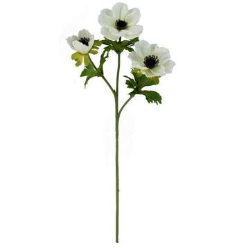 Anemoon Ivory Zijdenbloem 56 cm per stuk, Ophalen of Verzenden, Nieuw