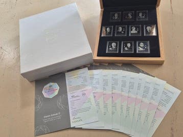 Nederland 2014 - Zilveren Collectie Europese Monarchen met, Gestempeld