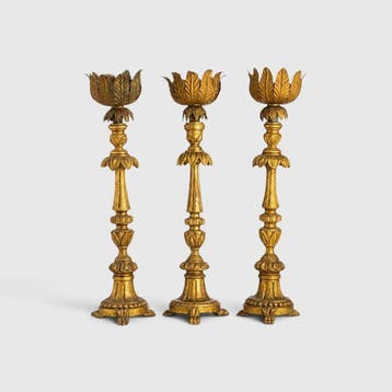 Kandelaar (3) - Hout - Koningin Maria I van Portugal