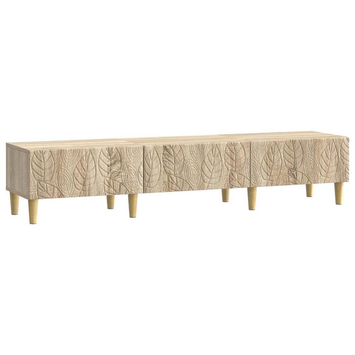 vidaXL TV-kast 147 x 34,5 x 30 cm Sonoma Eiken Bewerkt hout, Huis en Inrichting, Kasten | Televisiemeubels, Nieuw, Minder dan 50 cm