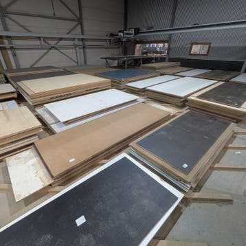 Ca. 109x Houten plaatmateriaal, Nieuw