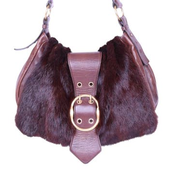 Yves Saint Laurent Sac Moscou Schoudertas Bruin Leer met Ner, Verzenden, Zo goed als nieuw