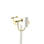 Gouden oorclips met cultivé parel (Oorbellen), Gebruikt, Overige kleuren, Ophalen of Verzenden, Met edelsteen