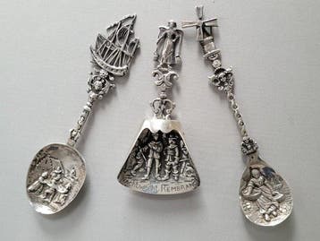 Herbert Hooikaas - Suikertang (3) - .835 zilver - 1920-1930, Antiek en Kunst
