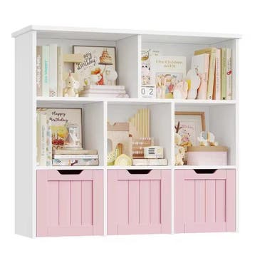 Kinderboekenkast  Speelgoedopberger – 3 Laden, 6 Planken 10, Verzenden, Nieuw